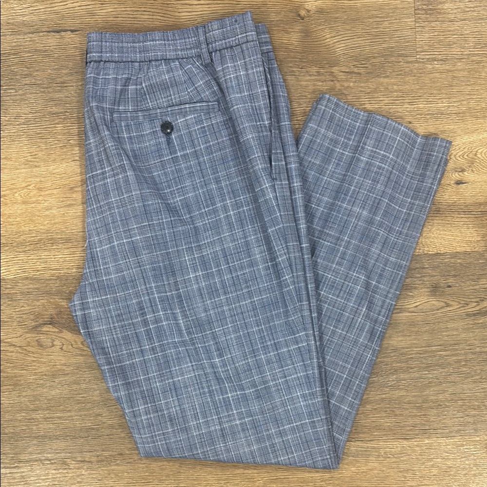 Blue and White Dress Pants with Classic Design